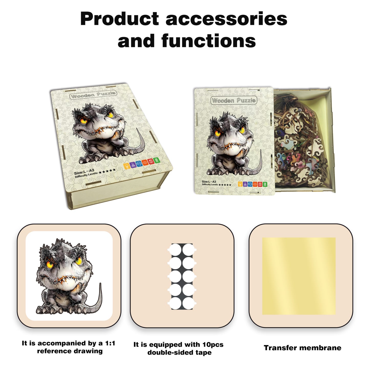 Dinosaur wooden puzzle